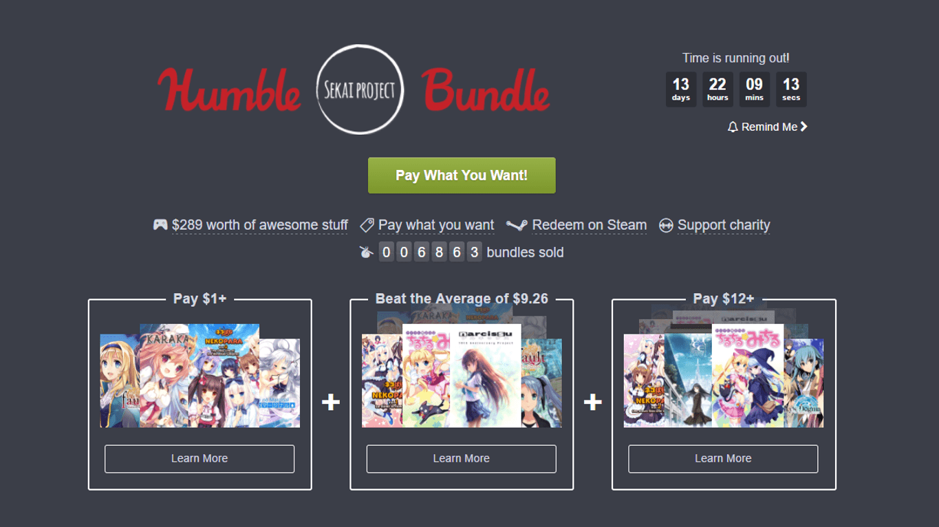 Nuevo Humble Bundle de Sekai Project