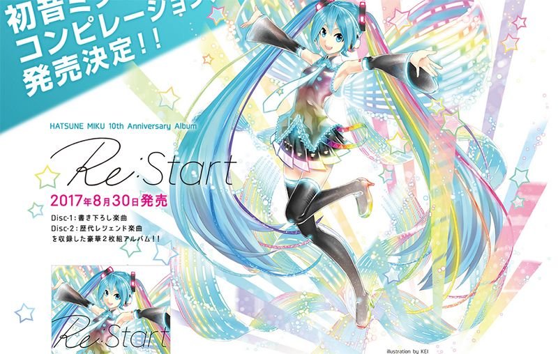 Se anuncia ‘Re: Start’ un nuevo álbum por el 10º aniversario de Hatsune Miku