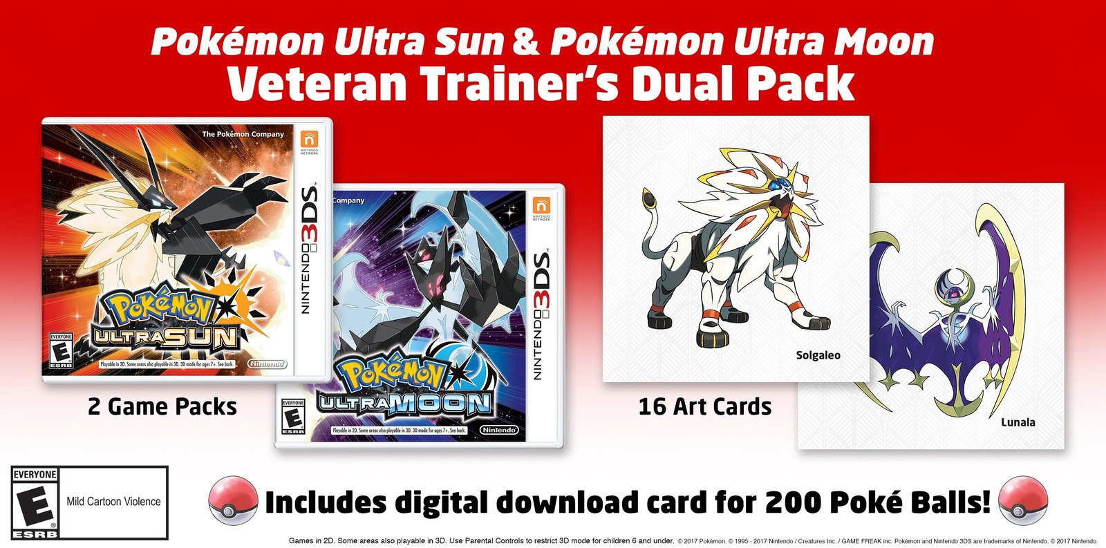 Nintendo anuncia ‘Pokémon Ultra Sun y Ultra Moon Veteran Trainer’s Dual Pack’ para Norteamérica