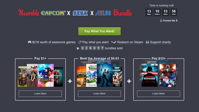 Sega, Capcom y Atlus juntos en un Humble Bundle