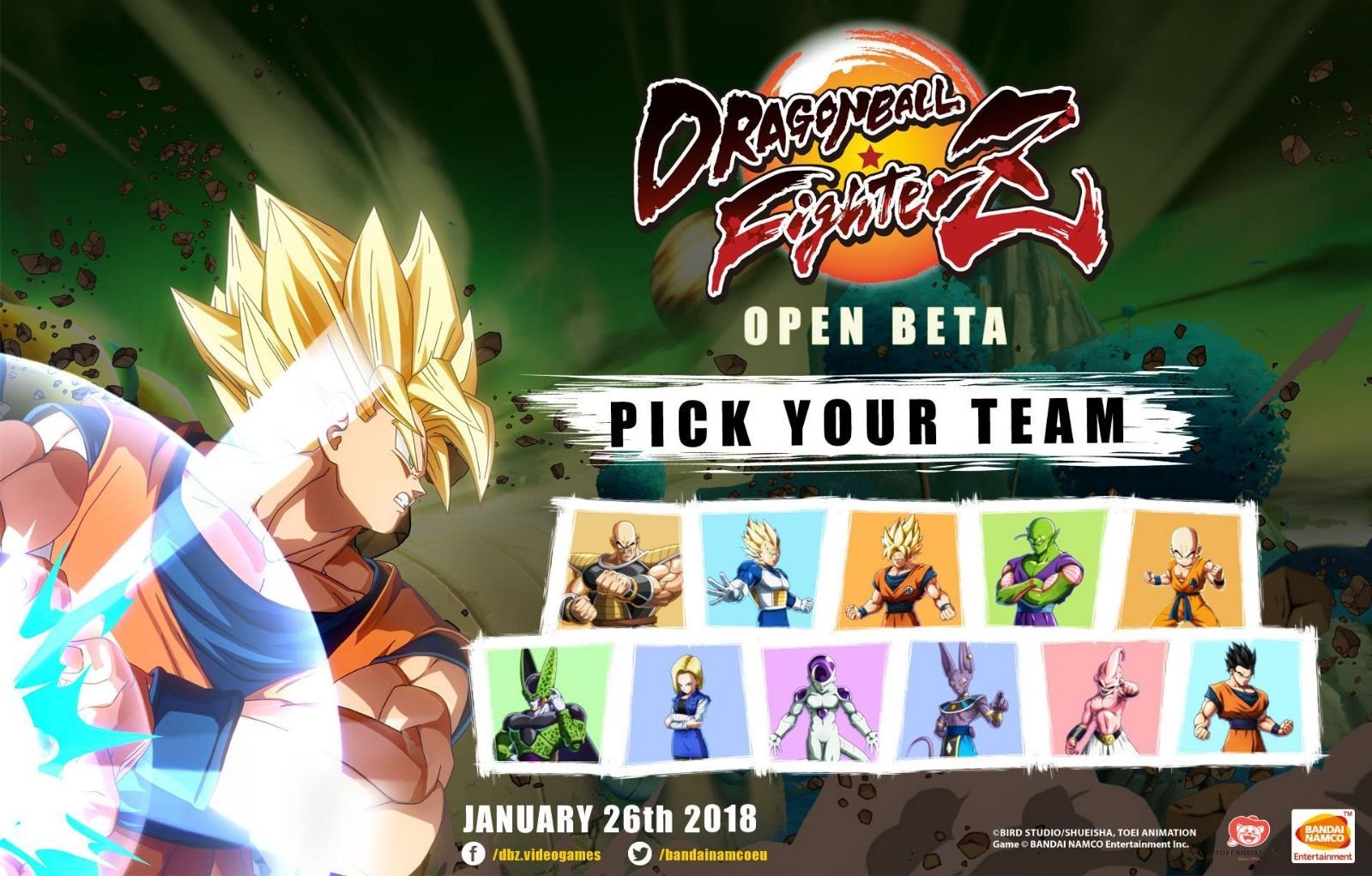 Desvelados los contenido de la beta abierta de ‘Dragon Ball FighterZ’: Personajes, número de modos de juego y escenarios