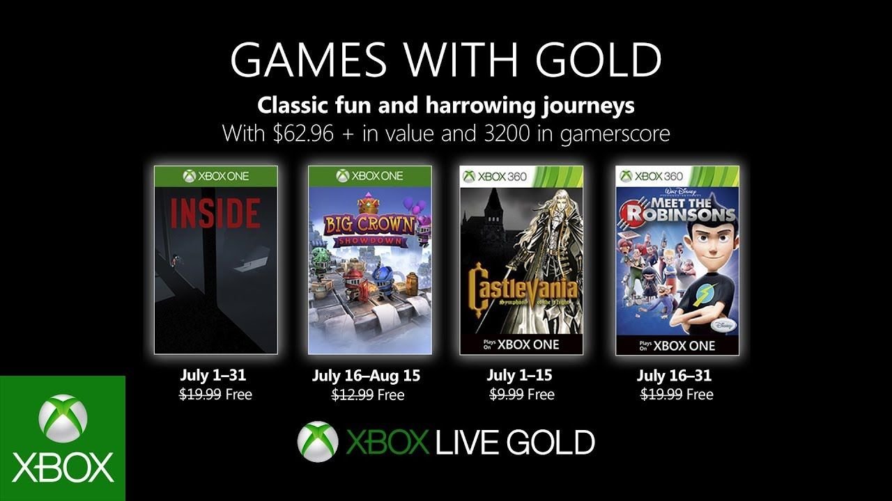 Desvelados los juegos de Games with Gold de julio