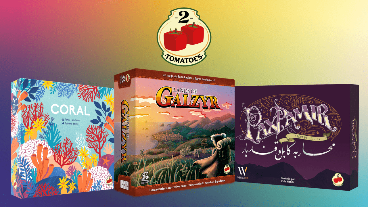 ‘Coral’, ‘Lands of Galzyr’ y ‘Pax Pamir: Second Edition’, los últimos lanzamientos de 2 Tomatoes Games para este 2022