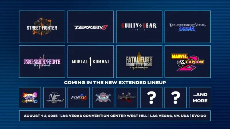 EVO 2025: confirmada la lista de títulos que estarán presentes