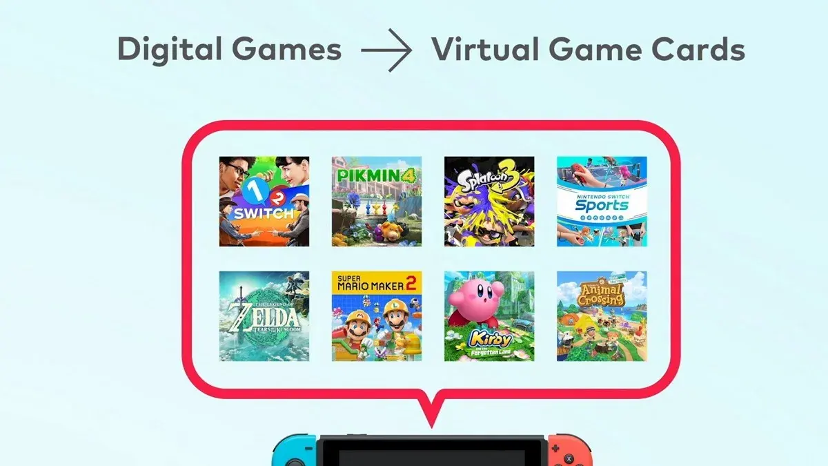 Las Virtual Game Cards llegan a Nintendo Switch tras su nuevo parche