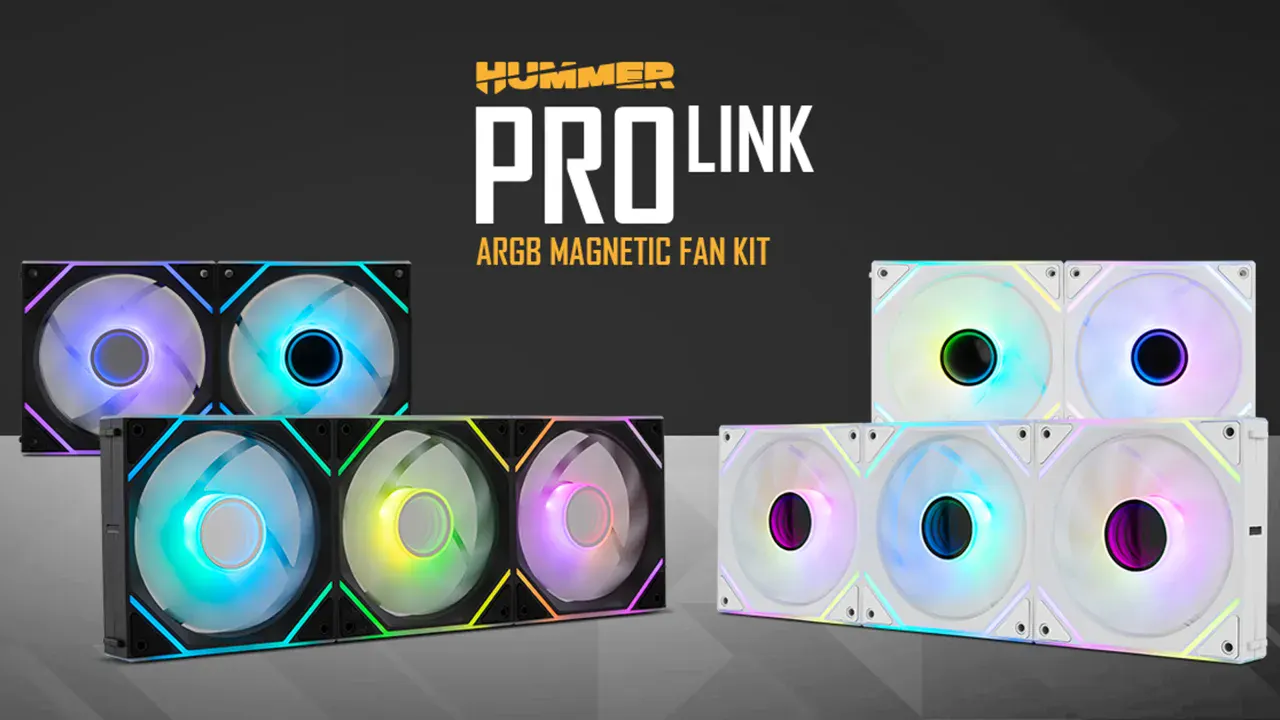 Nox presenta Hummer PRO LINK, ventiladores ARGB magnéticos para un montaje sin cables