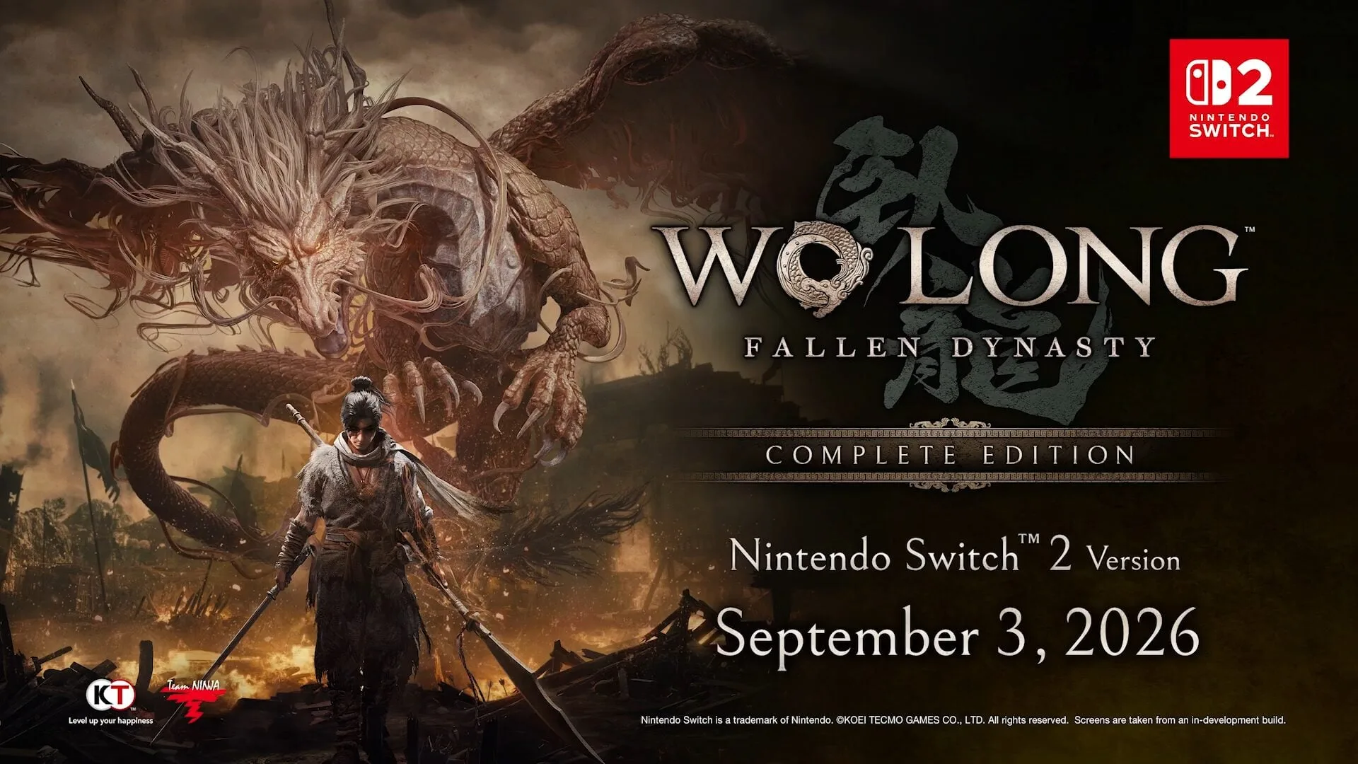 Wo Long: Fallen Dynasty Complete Edition llegará a Nintendo Switch 2 el 3 de septiembre