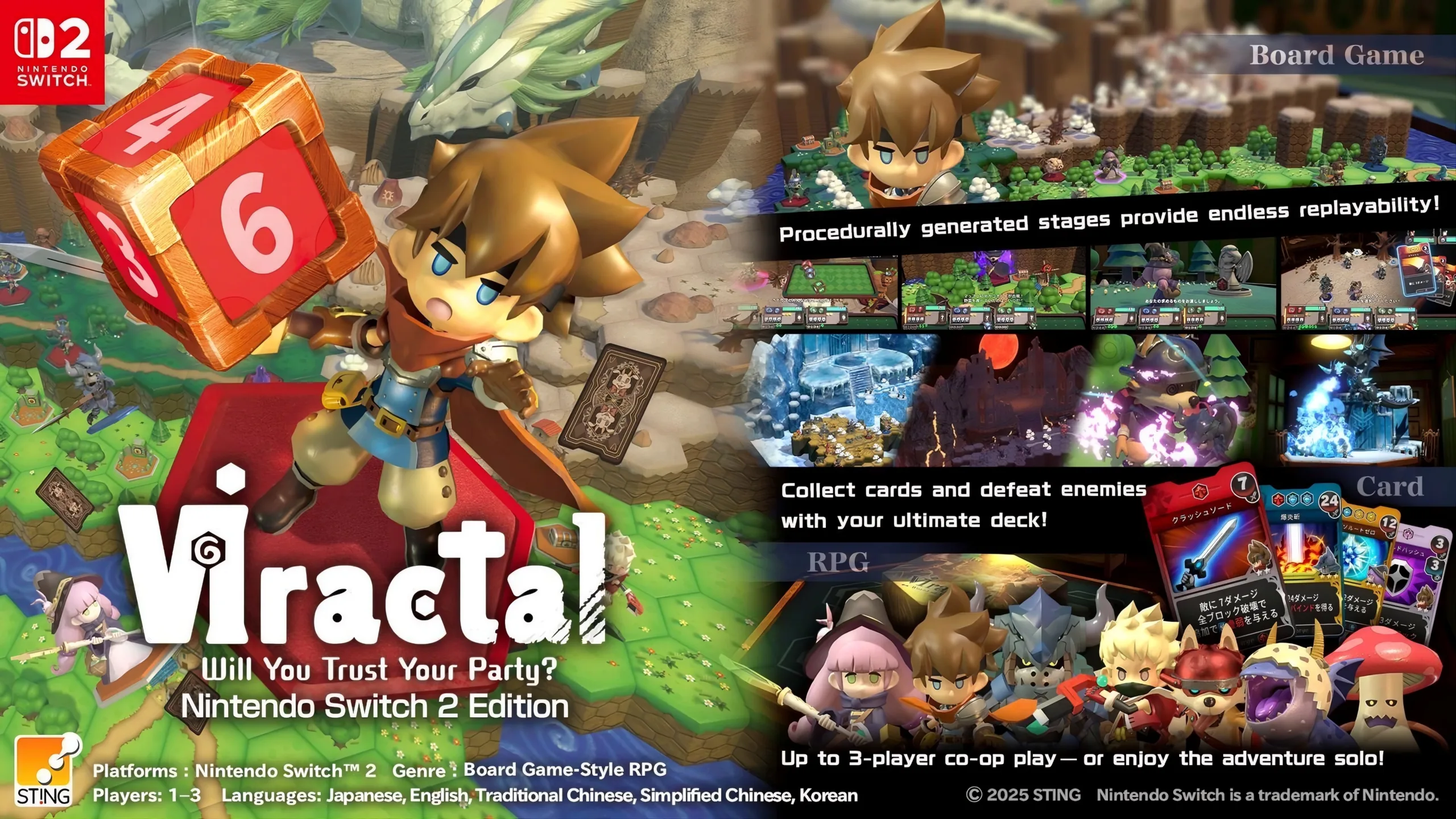 Viractal: Will You Trust Your Party?, el RPG de tablero que puede «arruinar completamente» tus amistades, llega a Nintendo Switch y Switch 2 el 30 de septiembre