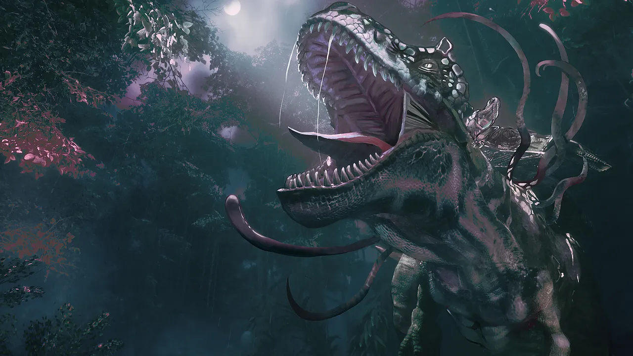 Wilderdark llegará a PC el 3 de noviembre con una isla infestada de dinosaurios parasitados