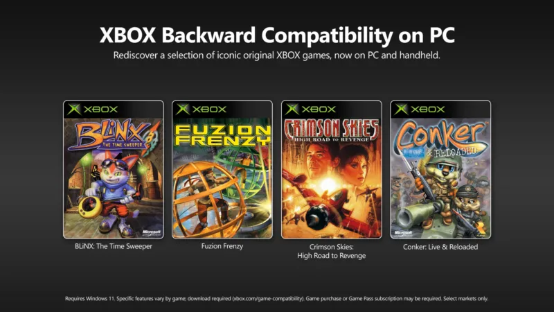 Xbox lanza la Retrocompatibilidad en PC para jugar a clásicos de la compañía