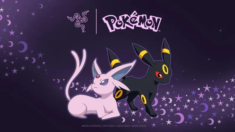 Razer presenta la colección Espeon & Umbreon, inspirada en el contraste entre luz y oscuridad de estas icónicas evoluciones de Eevee