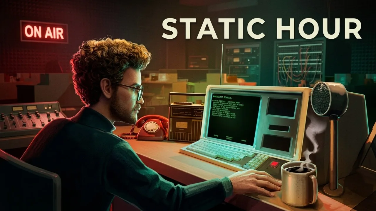 Barkbyte Interactive revela Static Hour, un thriller narrativo ambientado en una redacción de noticias de los años 80