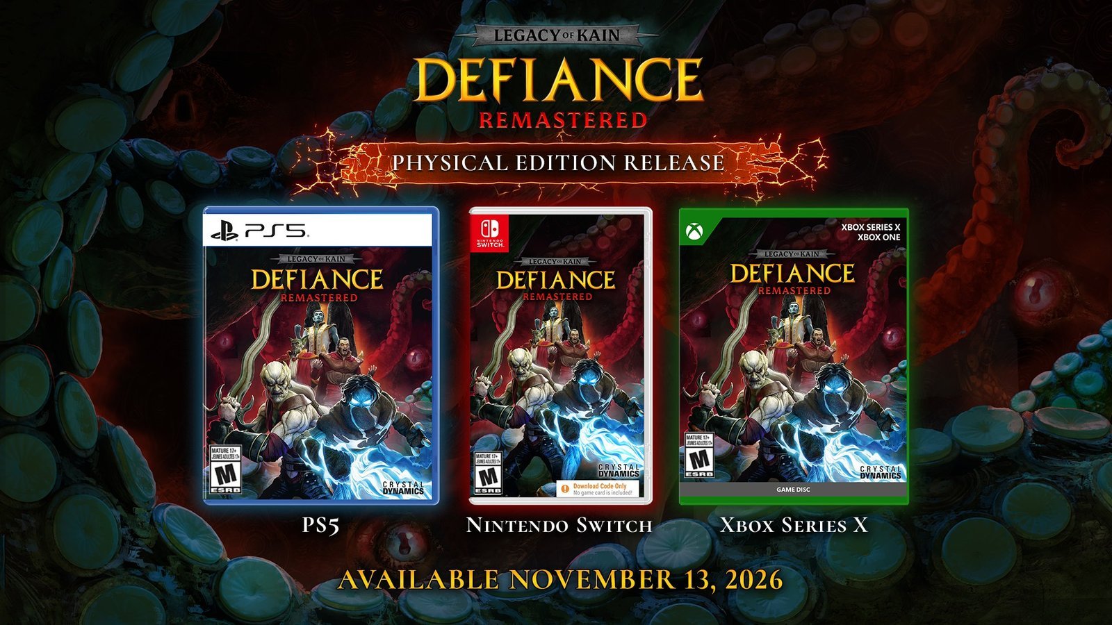 Legacy of Kain: Defiance Remastered recibirá ediciones físicas el 13 de noviembre Legacy of Kain: Defiance Remastered recibirá ediciones físicas el 13 de noviembre