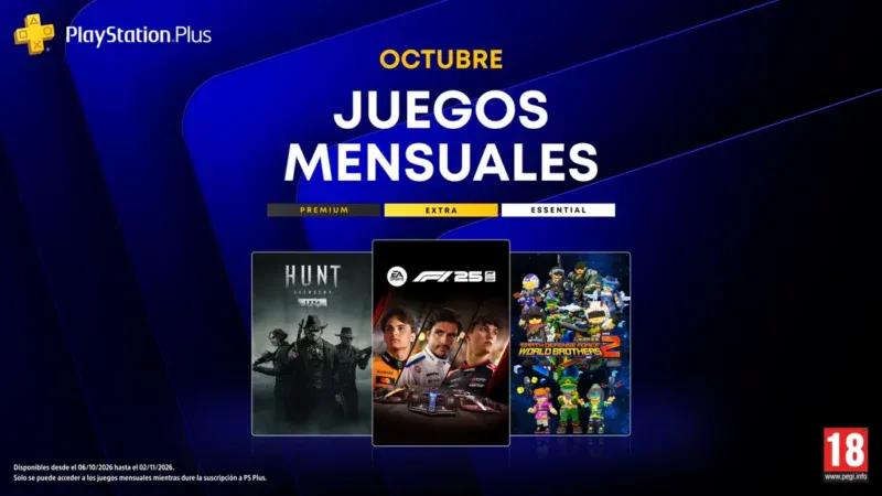 PlayStation Plus anuncia sus juegos mensuales de octubre